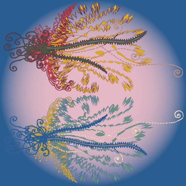 Yeni tasarım çalışmaları için el yapımı doodle ile soyut desen