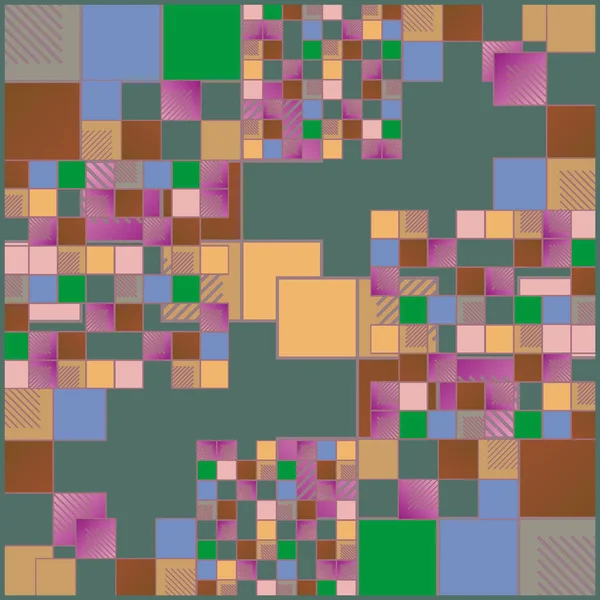 Abstrakte Geometrische Farbenfrohe Nahtlose Muster Vektorillustration — Stockvektor