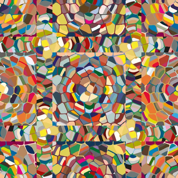 Patrón Sin Costura Mosaico Colorido Abstracto — Vector de stock