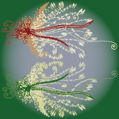 Yeni tasarım çalışmaları için el yapımı doodle ile soyut desen