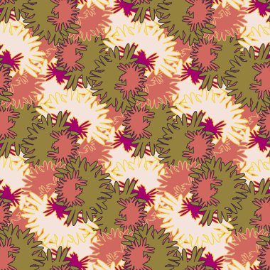 soyut renkli çiçek seamless modeli