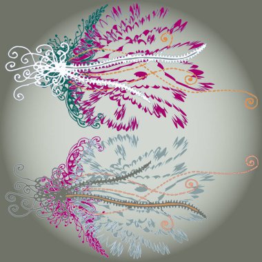 Yeni tasarım çalışmaları için el yapımı doodle ile soyut desen