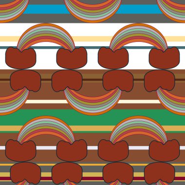 Gökkuşağı seamless modeli. Gökkuşağı Dizayn Tekstil, iç tasarım, keten, vb için. Şirin soyut çocuklar arka plan.