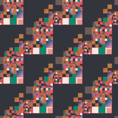 soyut geometrik renkli seamless modeli. vektör çizim