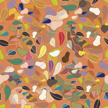 Güzel renk sonbahar yaprak düşmek seamless modeli.