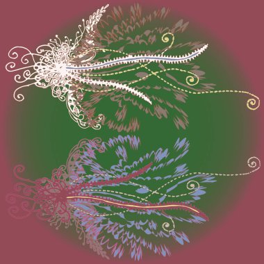 Yeni tasarım çalışmaları için el yapımı doodle ile soyut desen