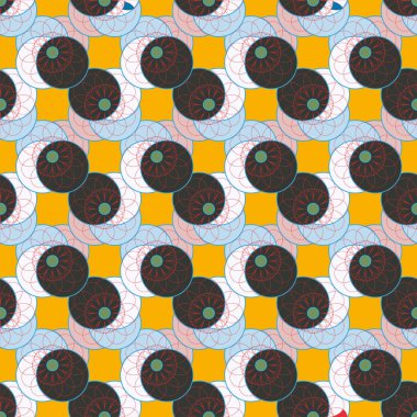 soyut renkli çiçek seamless modeli