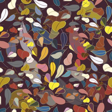 Güzel renk sonbahar yaprak düşmek seamless modeli.