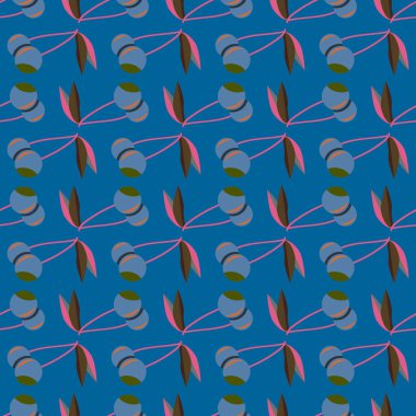 Kiraz, vektör çizim ile vektör seamless modeli 