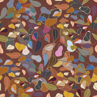 Güzel renk sonbahar yaprak düşmek seamless modeli.