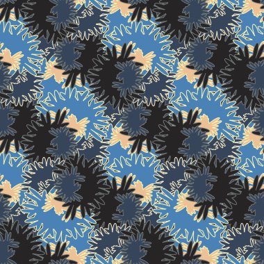 soyut renkli çiçek seamless modeli