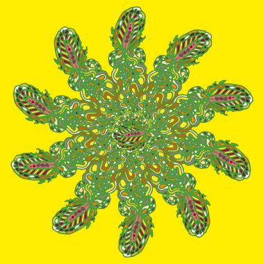 Stil zentangle yeni simetrik mandala doodle ile sanat esin kaynağı oldu. Duvar kağıdı, desen dolgularını, web sayfaları, yüzey dokuları için dekoratif nesne-ebilmek var olmak kullanılmış.