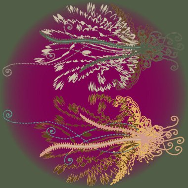 Yeni tasarım çalışmaları için el yapımı doodle ile soyut desen