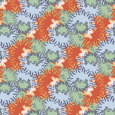 soyut renkli çiçek seamless modeli