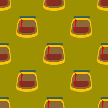 Kavanoz ile rustik ev konserve yeni dikişsiz desen arka planı için.