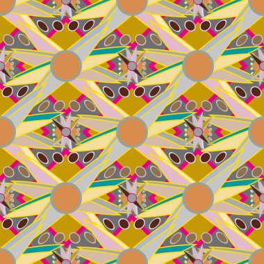 soyut geometrik renkli seamless modeli. vektör çizim