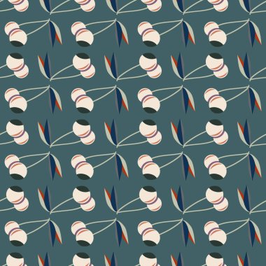 Kiraz, vektör çizim ile vektör seamless modeli 