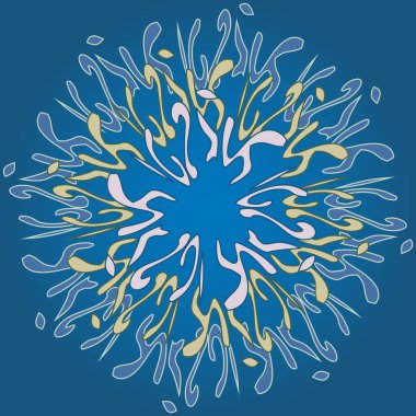 Yeni simetrik soyut mandala. Duvar kağıdı, desen dolgularını, web sayfaları, yüzey dokuları için dekoratif nesne-ebilmek var olmak kullanılmış.