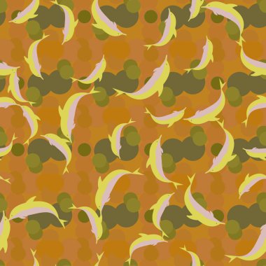 Renkli yunuslar Dikişsiz desen, çizim