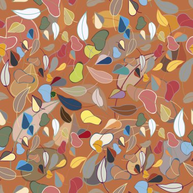 Güzel renk sonbahar yaprak düşmek seamless modeli.