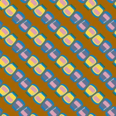 simetrik soyut desen, vektör çizim oluşturma 