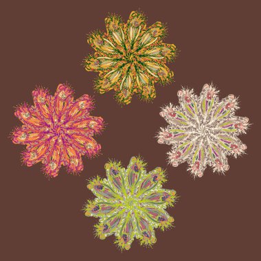 Stil zentangle yeni simetrik mandala doodle ile sanat esin kaynağı oldu. Duvar kağıdı, desen dolgularını, web sayfaları, yüzey dokuları için dekoratif nesne-ebilmek var olmak kullanılmış.