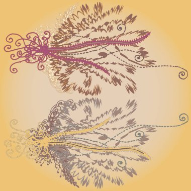 Yeni tasarım çalışmaları için el yapımı doodle ile soyut desen