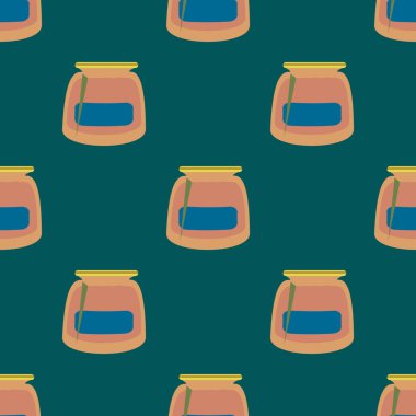 Kavanoz ile rustik ev konserve yeni dikişsiz desen arka planı için.