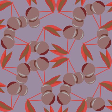 Kiraz için arka plan ile renkli seamless modeli. 