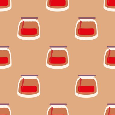 Kavanoz ile rustik ev konserve yeni dikişsiz desen arka planı için.