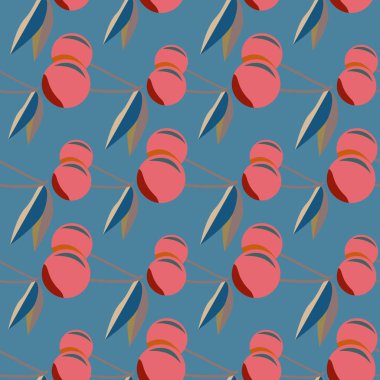 Kiraz için arka plan ile renkli seamless modeli. 