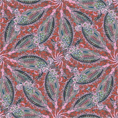 Soyut kumaş çiçek yaprakları arka plan, seamless modeli, vektör çizim