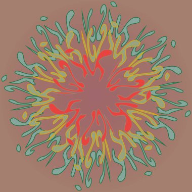 Yeni simetrik soyut mandala. Duvar kağıdı, desen dolgularını, web sayfaları, yüzey dokuları için dekoratif nesne-ebilmek var olmak kullanılmış.