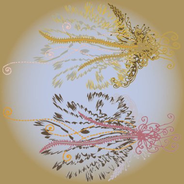 Yeni tasarım çalışmaları için el yapımı doodle ile soyut desen