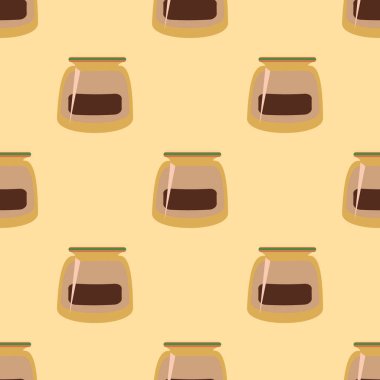 Kavanoz ile rustik ev konserve yeni dikişsiz desen arka planı için.