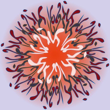 Yeni simetrik soyut mandala. Duvar kağıdı, desen dolgularını, web sayfaları, yüzey dokuları için dekoratif nesne-ebilmek var olmak kullanılmış.