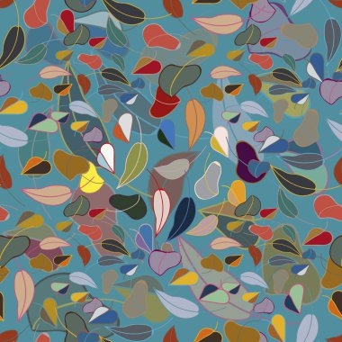 Güzel renk sonbahar yaprak düşmek seamless modeli.