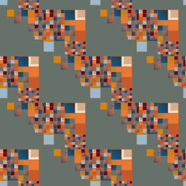 soyut geometrik renkli seamless modeli. vektör çizim