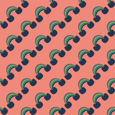 Gökkuşağı seamless modeli. Gökkuşağı Dizayn Tekstil, iç tasarım, keten, vb için. Şirin soyut çocuklar arka plan.