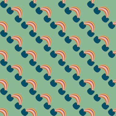 Gökkuşağı seamless modeli. Gökkuşağı Dizayn Tekstil, iç tasarım, keten, vb için. Şirin soyut çocuklar arka plan.