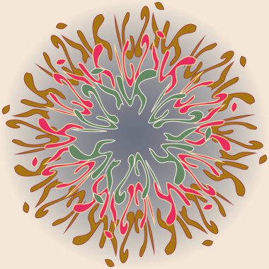Yeni simetrik soyut mandala. Duvar kağıdı, desen dolgularını, web sayfaları, yüzey dokuları için dekoratif nesne-ebilmek var olmak kullanılmış.