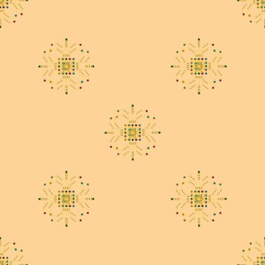 Renkli vintage seamless modeli, vektör çizim 