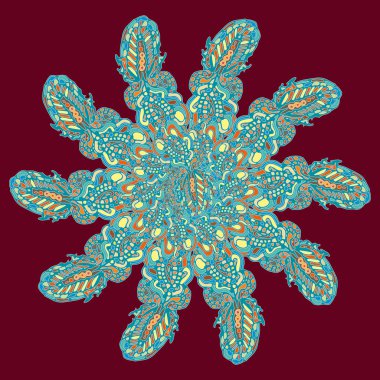 Stil zentangle yeni simetrik mandala doodle ile sanat esin kaynağı oldu. Duvar kağıdı, desen dolgularını, web sayfaları, yüzey dokuları için dekoratif nesne-ebilmek var olmak kullanılmış.