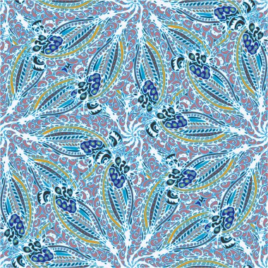 Soyut kumaş çiçek yaprakları arka plan, seamless modeli, vektör çizim