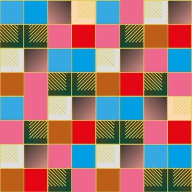 soyut geometrik renkli seamless modeli. vektör çizim