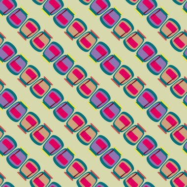 simetrik soyut desen, vektör çizim oluşturma 