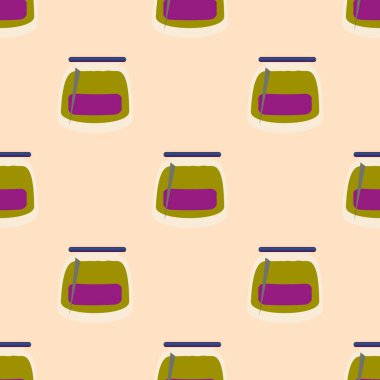 Kavanoz ile rustik ev konserve yeni dikişsiz desen arka planı için.