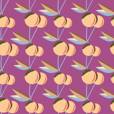 Kiraz için arka plan ile renkli seamless modeli. 