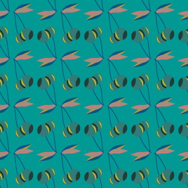 Kiraz, vektör çizim ile vektör seamless modeli 