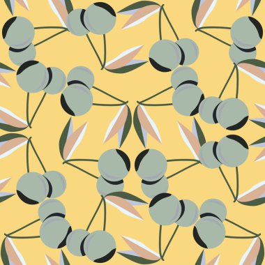 Kiraz için arka plan ile renkli seamless modeli. 